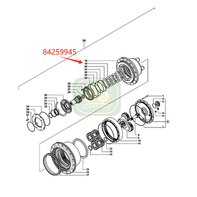 Замена планетарного узла 28T 84259945 тормозный диск для машины