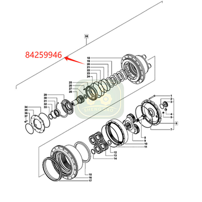 Замена планетарного узла 4T 84259946 тормозный диск для машины