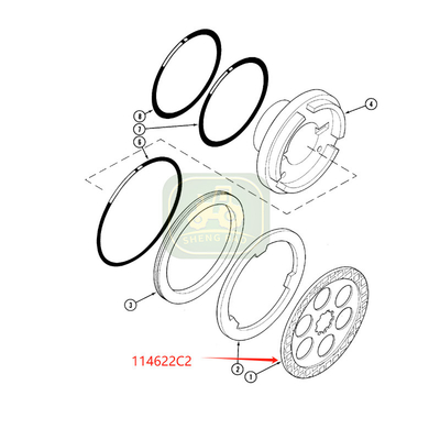 Дифференциальная система 15T 114622C2 тормозный диск для трактора
