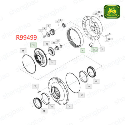 Front Axle Replacement 67T R99499 Ring Gear For Tractor