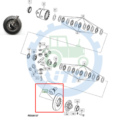 Коническое зубчатое колесо RE336171 11/41T на  8100 8200 8300 8400