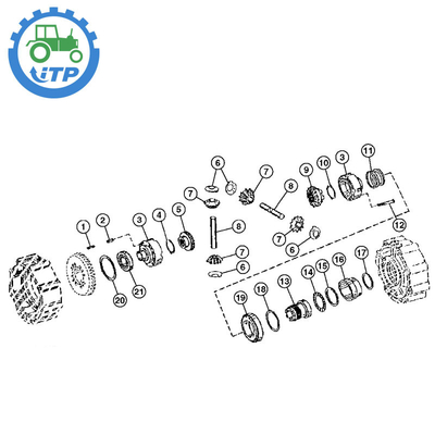 T163374 шайба дифференциала Backhoe 310 толкнутая для